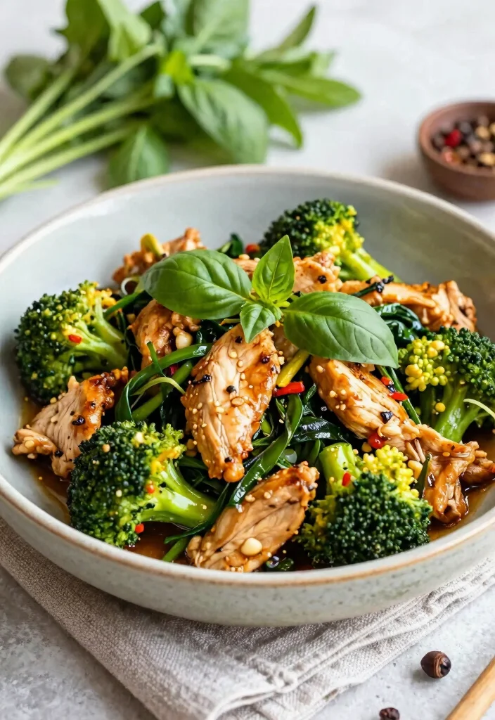 20 Chicken Broccoli Stir Fry Recipes Better Than Takeout - 9. Thai Basil Chicken Broccoli Stir Fry 1
