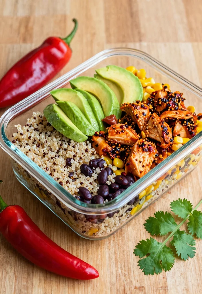 20 Chicken Meal Prep Recipes for the Week - 2. Spicy Chipotle Chicken Bowls 1