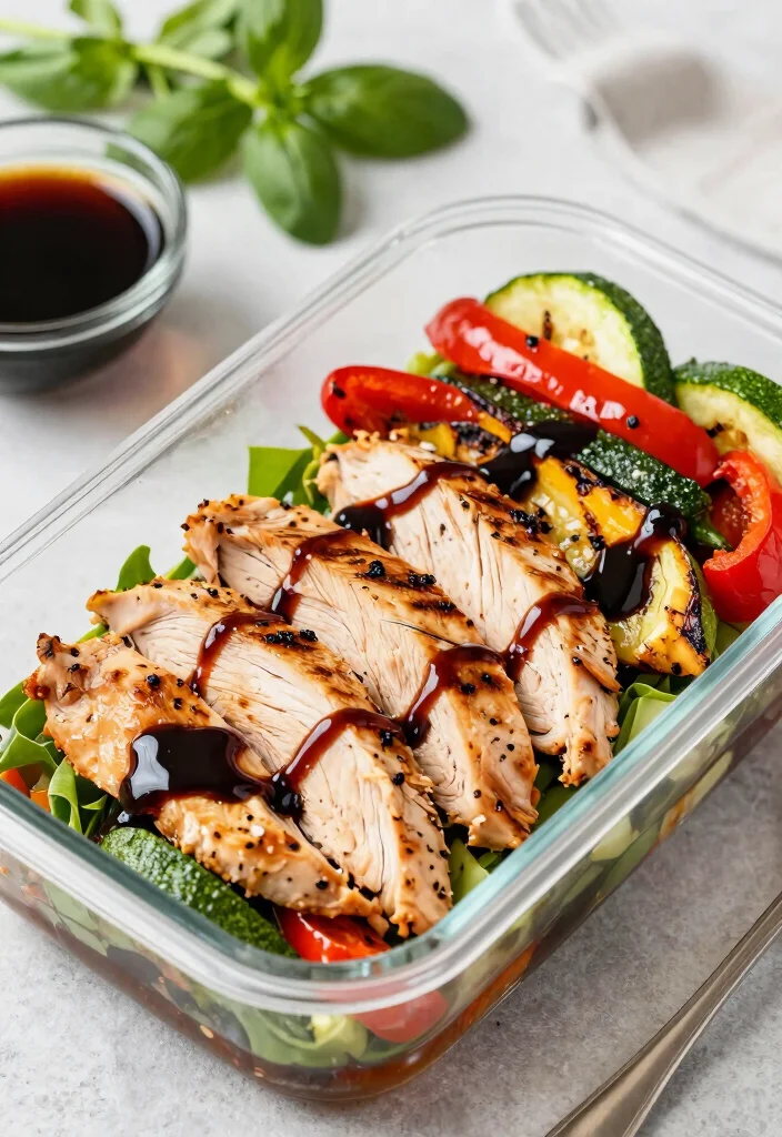 20 Chicken Meal Prep Recipes for the Week - 7. Balsamic Chicken and Veggie Bowls 1