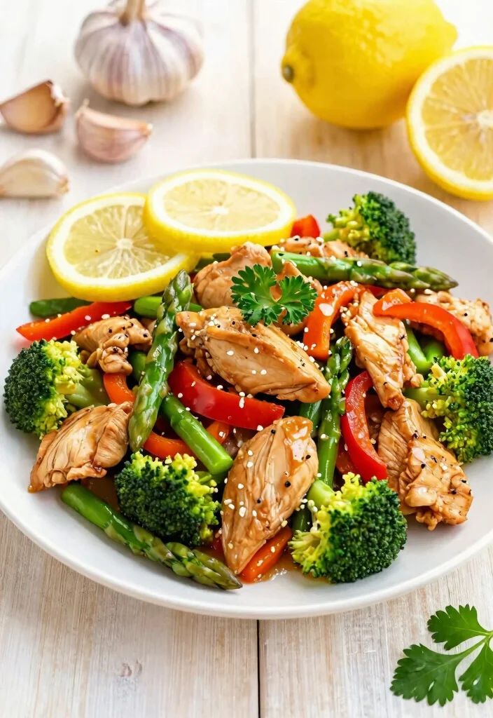 20 Chicken Vegetable Stir Fry Recipes For Easy Dinners - 2. Lemon Garlic Chicken Stir Fry 1