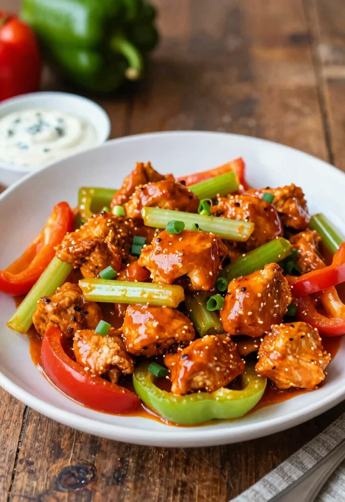 20 Chicken Vegetable Stir Fry Recipes For Easy Dinners - 20. Buffalo Chicken Stir Fry 1