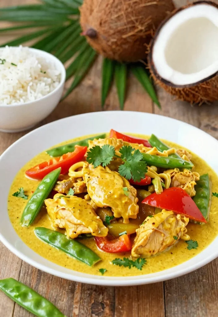 20 Chicken Vegetable Stir Fry Recipes For Easy Dinners - 6. Coconut Curry Chicken Stir Fry 1