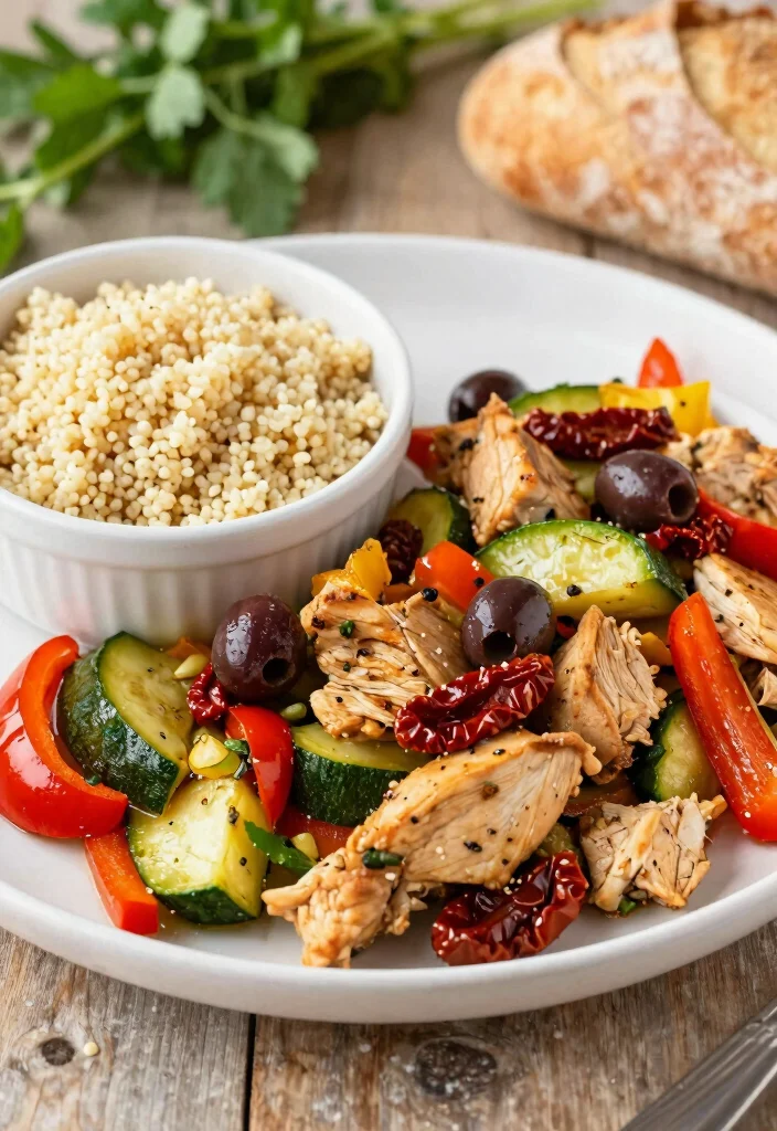 20 Chicken Vegetable Stir Fry Recipes For Easy Dinners - 8. Mediterranean Chicken Stir Fry 1