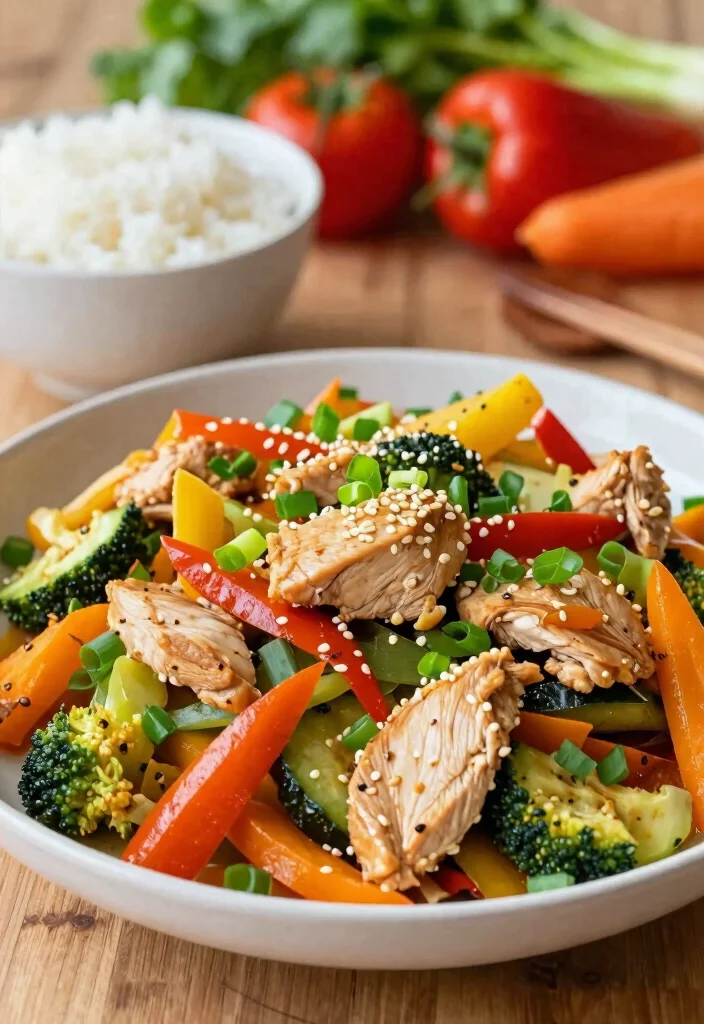 20 Chicken Vegetable Stir Fry Recipes For Easy Dinners - 9. Veggie-Loaded Chicken Stir Fry 1