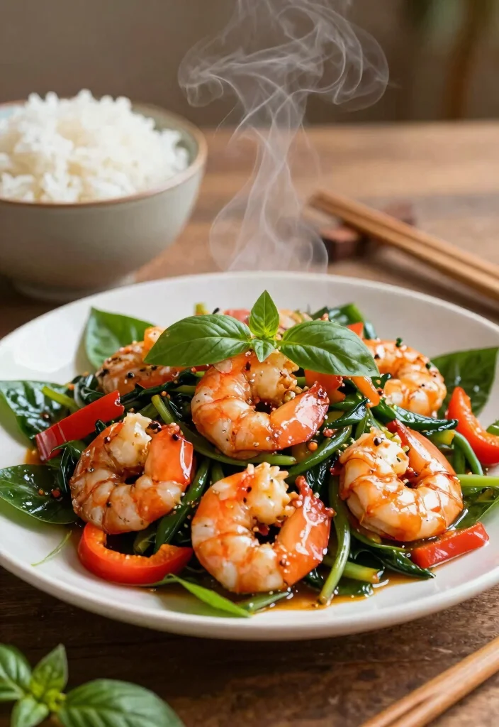 20 Easy Shrimp Stir Fry Recipes For Weeknights - 4. Thai Basil Shrimp Stir Fry 1