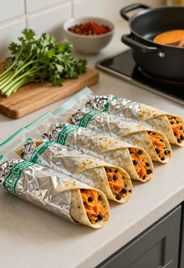 20 Freezer Meal Prep Recipes for the Week - 1. Sweet Potato and Black Bean Burritos 1