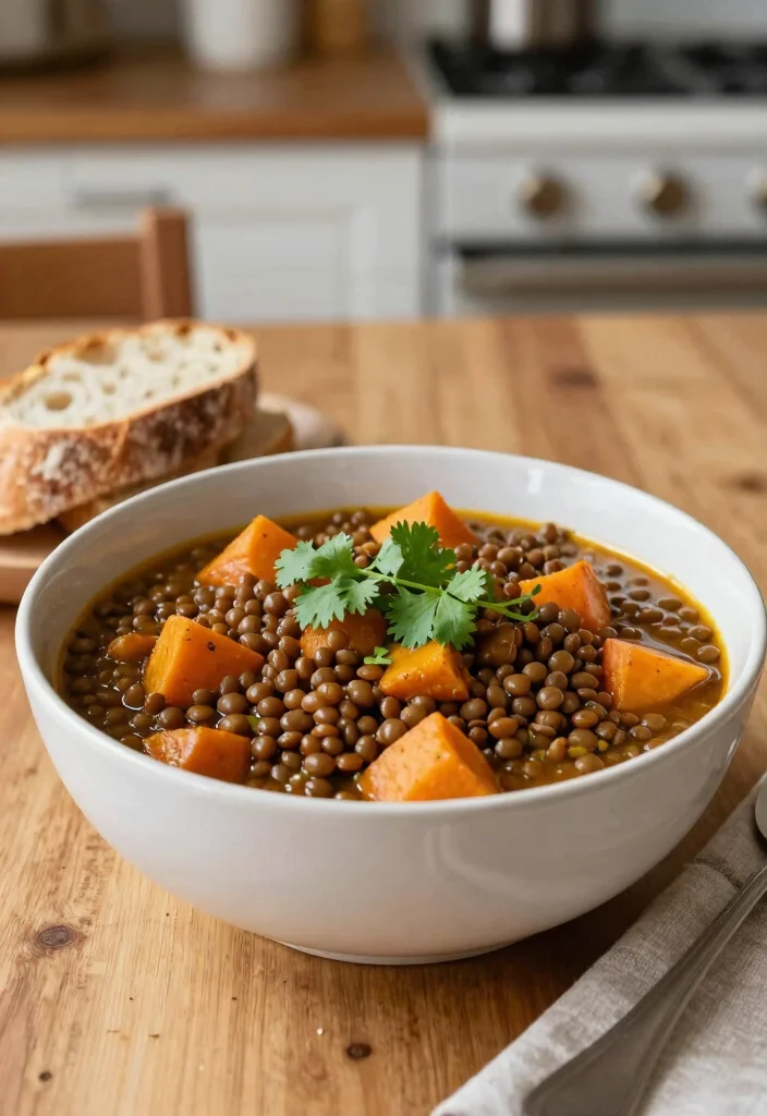 20 Freezer Meal Prep Recipes for the Week - 15. Curried Lentil and Sweet Potato Stew 1