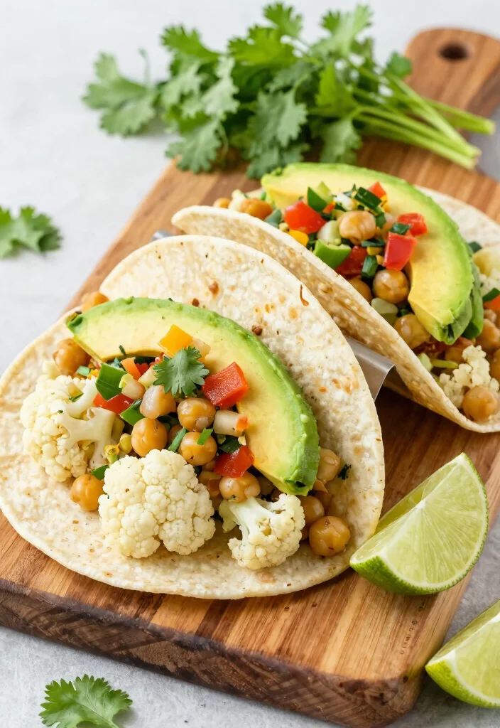 20 Healthy Budget Meal Prep Recipes (Clean & Simple) - 9. Cauliflower & Chickpea Tacos 1