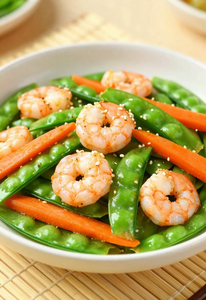 20 Healthy Chinese Stir Fry Recipes You Can Make At Home - 4. Shrimp Stir Fry with Snow Peas 1