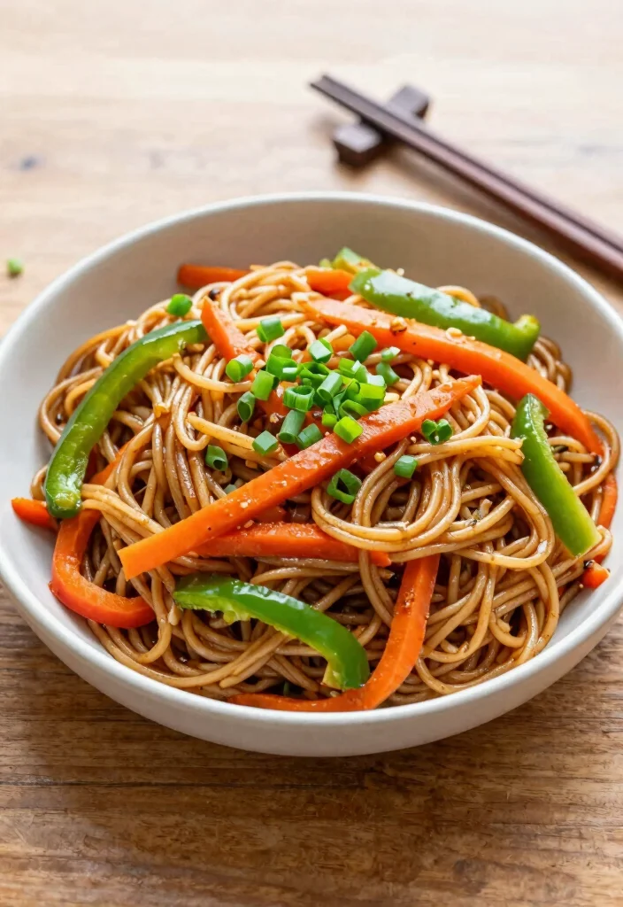 20 Healthy Chinese Stir Fry Recipes You Can Make At Home - 7. Garlic Ginger Noodle Stir Fry 1