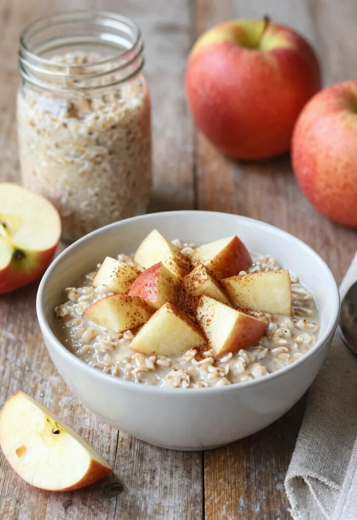 20 Healthy Meal Prep Recipes for the Week - 12. Apple Cinnamon Overnight Oats 1