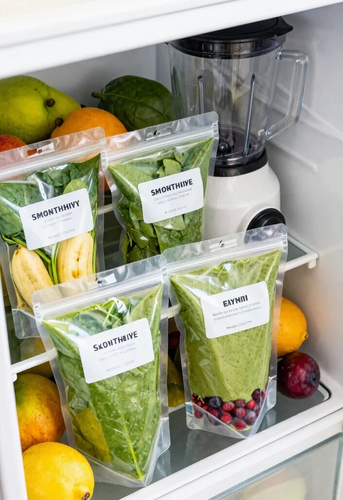 20 Healthy Meal Prep Recipes for the Week - 18. Green Smoothie Packs 1