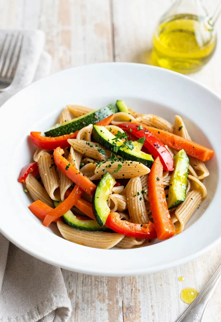 20 Healthy Meal Prep Recipes for the Week - 19. Whole Wheat Pasta Primavera 1