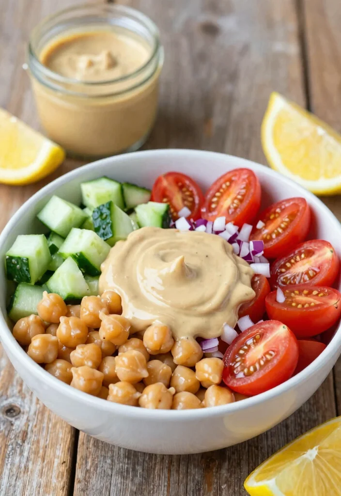 20 Healthy Meal Prep Recipes for the Week - 2. Chickpea Salad with Tahini Dressing 1