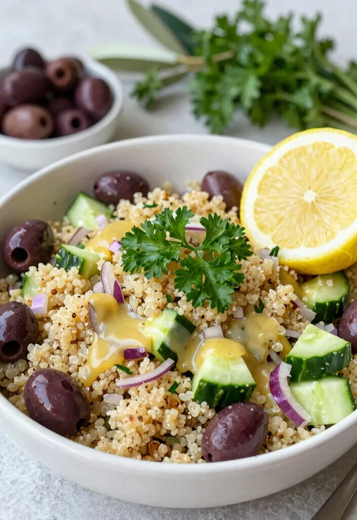 20 Healthy Meal Prep Recipes for the Week - 7. Mediterranean Quinoa Salad 1