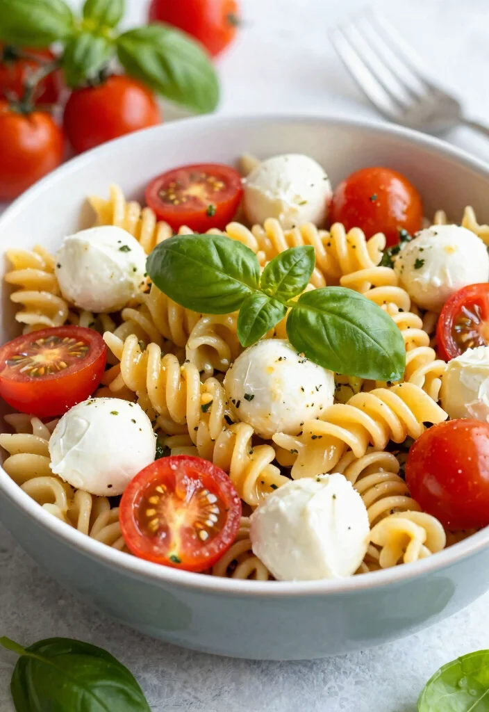 20 Lunch Meal Prep Ideas for the Week - 13. Caprese Pasta Salad 1