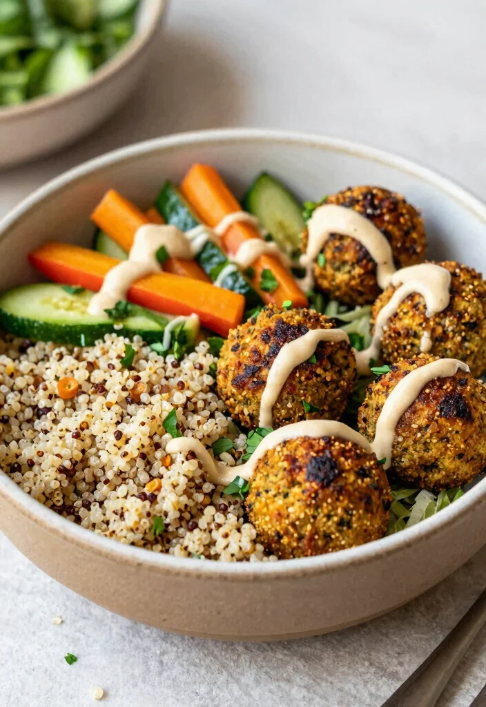 20 Lunch Meal Prep Ideas for the Week - 9. Baked Falafel Bowls 1