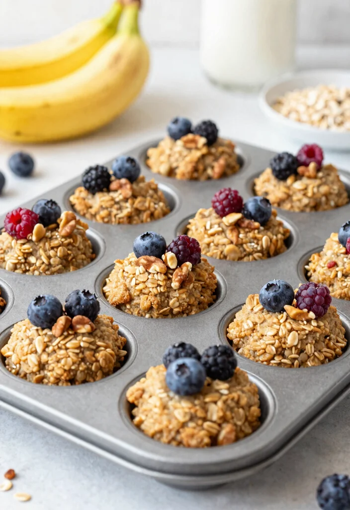 20 Meal Prep Recipes for the Week: Easy & Healthy Plant-Based Ideas - 15. Baked Oatmeal Cups 1