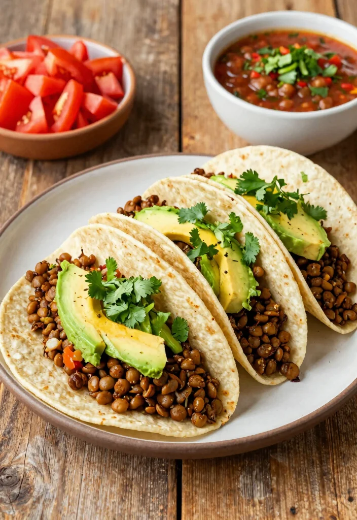 20 Meal Prep Recipes for the Week: Easy & Healthy Plant-Based Ideas - 17. Vegan Tacos with Lentil Filling 1