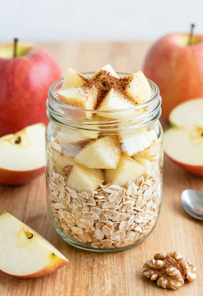 20 Meal Prep Recipes for the Week: Easy & Healthy Plant-Based Ideas - 8. Apple Cinnamon Overnight Oats 1