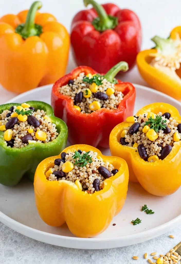 20 Meal Prep Recipes for the Week: Easy & Healthy Plant-Based Ideas - 9. Stuffed Bell Peppers 1