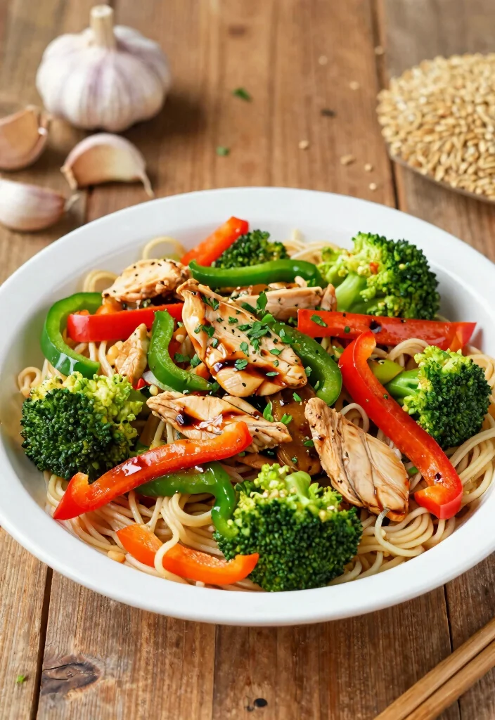 20 Stir Fry Recipes With Noodles Better Than Takeout - 1. Spicy Garlic Chicken Noodle Stir Fry 1
