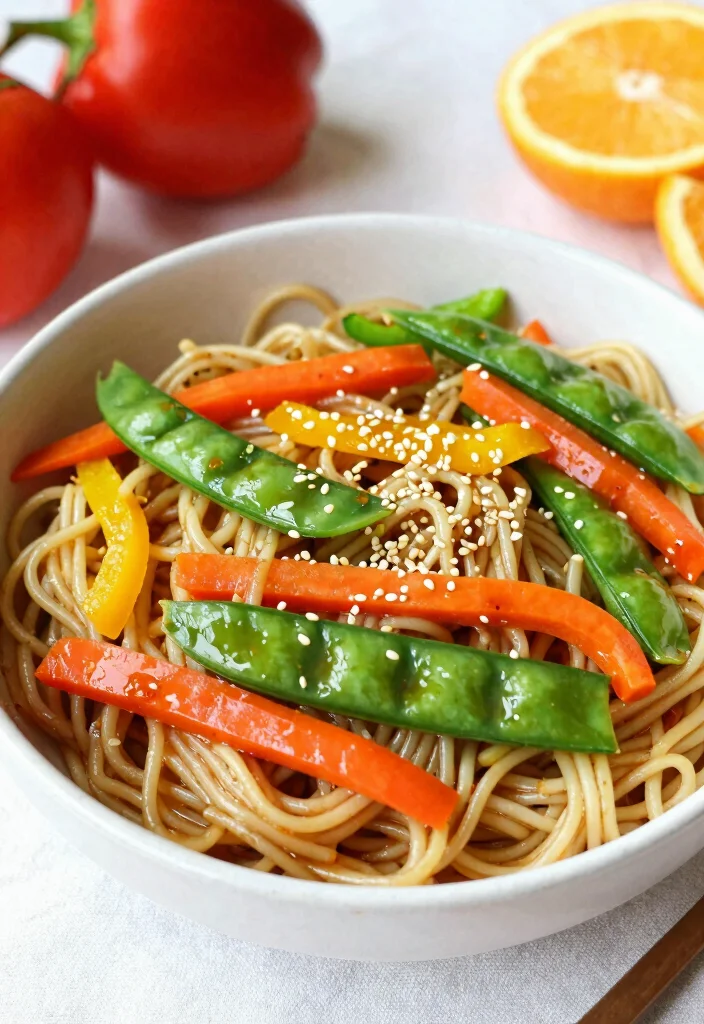 20 Stir Fry Recipes With Noodles Better Than Takeout - 15. Rainbow Veggie Noodle Stir Fry 1