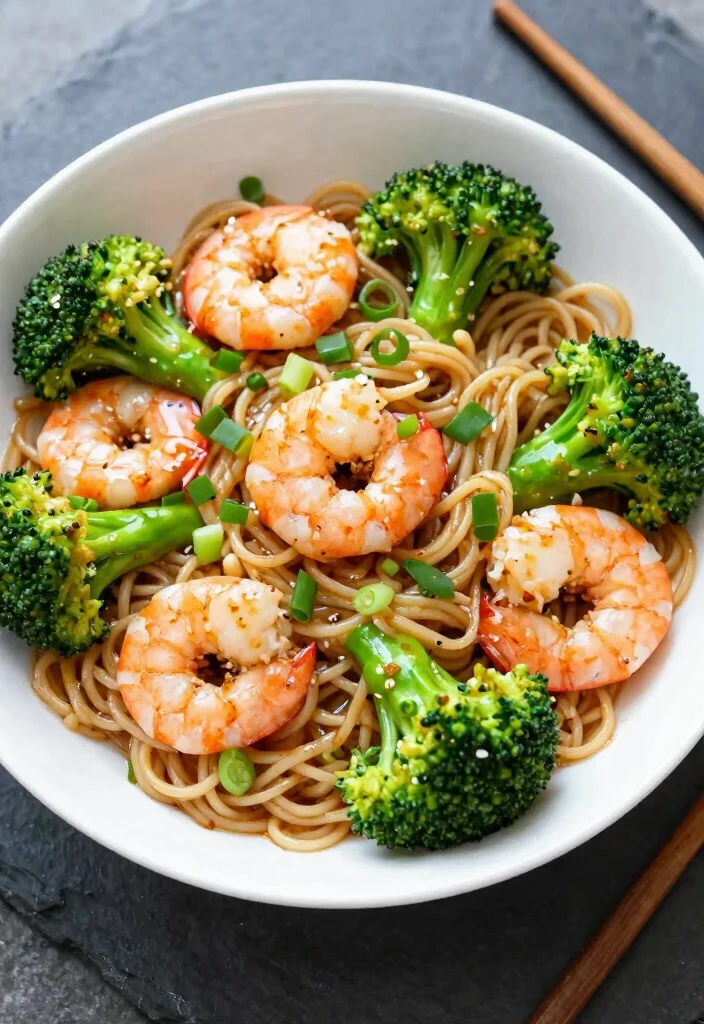 20 Stir Fry Recipes With Noodles Better Than Takeout - 3. Shrimp and Broccoli Whole Grain Stir Fry 1