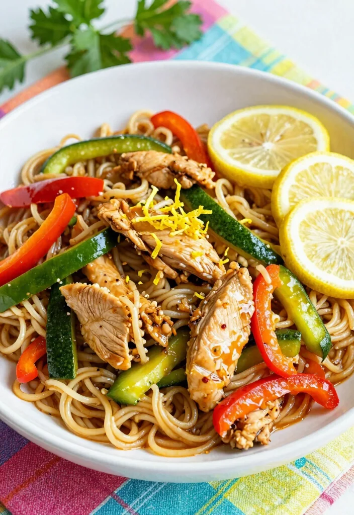 20 Stir Fry Recipes With Noodles Better Than Takeout - 6. Zesty Lemon Ginger Chicken Noodle Stir Fry 1