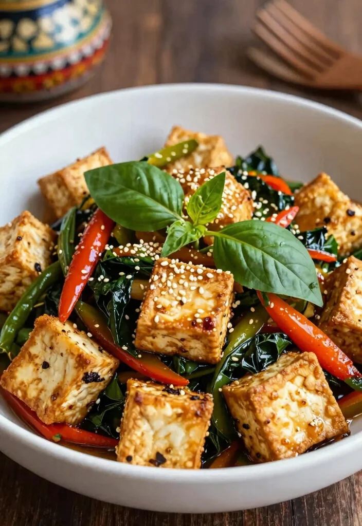 20 Tofu Stir Fry Recipes Crispy And Flavorful - 10. Thai Basil Tofu Stir-Fry 1