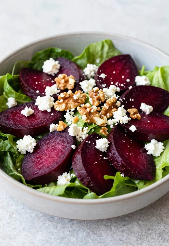 20 Vegan Meal Prep Recipes for the Week - 18. Roasted Beet and Goat Cheese Salad 1