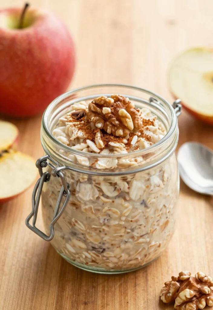 20 Vegan Meal Prep Recipes for the Week - 20. Apple Cinnamon Overnight Oats 1