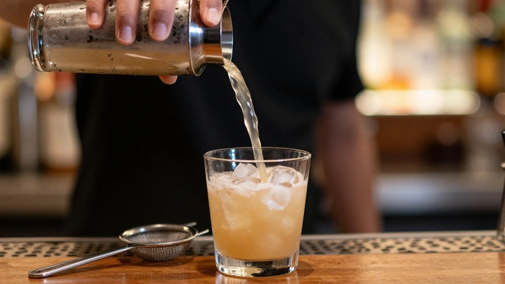 Classic Martini Cocktail Recipe Like a Professional Bartender - Step 5: Strain into Chilled Glass 1