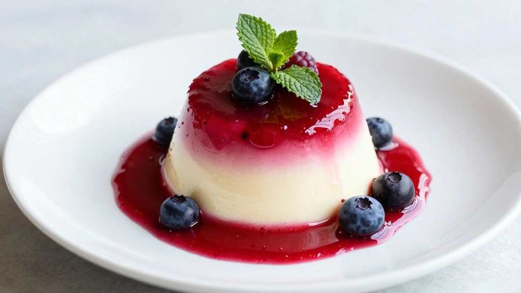 Classic Vanilla Panna Cotta Recipe with Berry Sauce - Step 10: Garnish and Enjoy 1