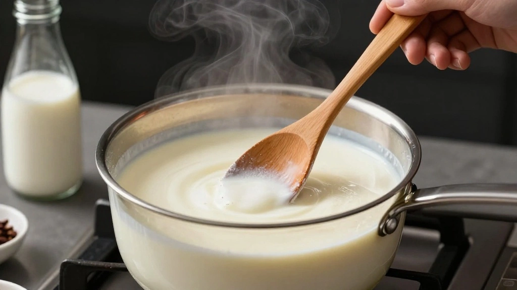 Classic Vanilla Panna Cotta Recipe with Berry Sauce - Step 2: Heat Cream Mixture 1