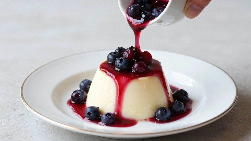 Classic Vanilla Panna Cotta Recipe with Berry Sauce - Step 9: Serve Panna Cotta 1
