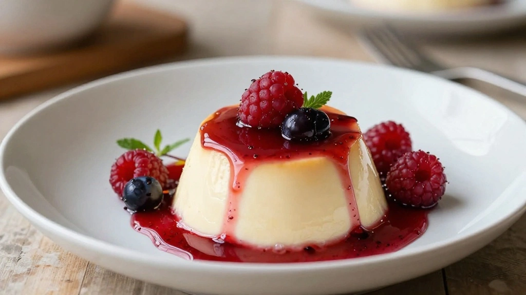 Classic Vanilla Panna Cotta Recipe with Berry Sauce