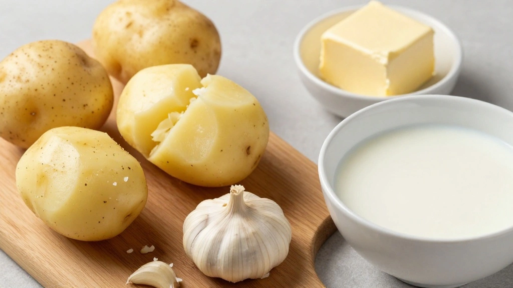 Best Garlic Mashed Potatoes Recipe Creamy and Buttery - Step 1: Prepare Ingredients 1