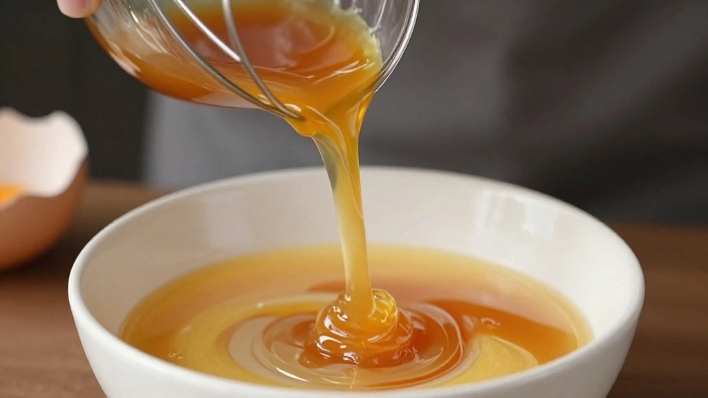 Best Pecan Pie Recipe with Buttery Caramel Filling - Step 5: Temper the Eggs 1