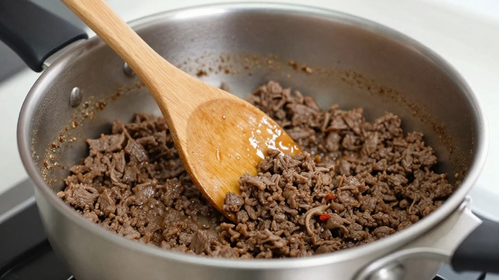 Classic Stuffed Peppers with Ground Beef and Rice - Step 3: Brown the Beef 1