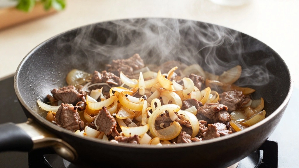 Classic Stuffed Peppers with Ground Beef and Rice - Step 4: Sauté the Onions 1