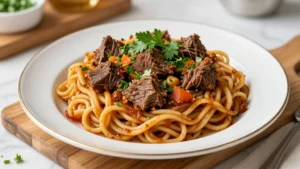 Comforting Beef Noodle Casserole with Rich Homemade Flavor