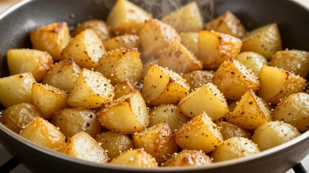 Crispy Breakfast Potatoes Recipe with Garlic and Herbs - Step 4: Fry the Potatoes 1