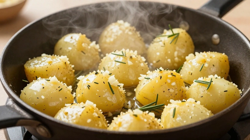 Crispy Breakfast Potatoes Recipe with Garlic and Herbs - Step 5: Infuse with Garlic and Herbs 1