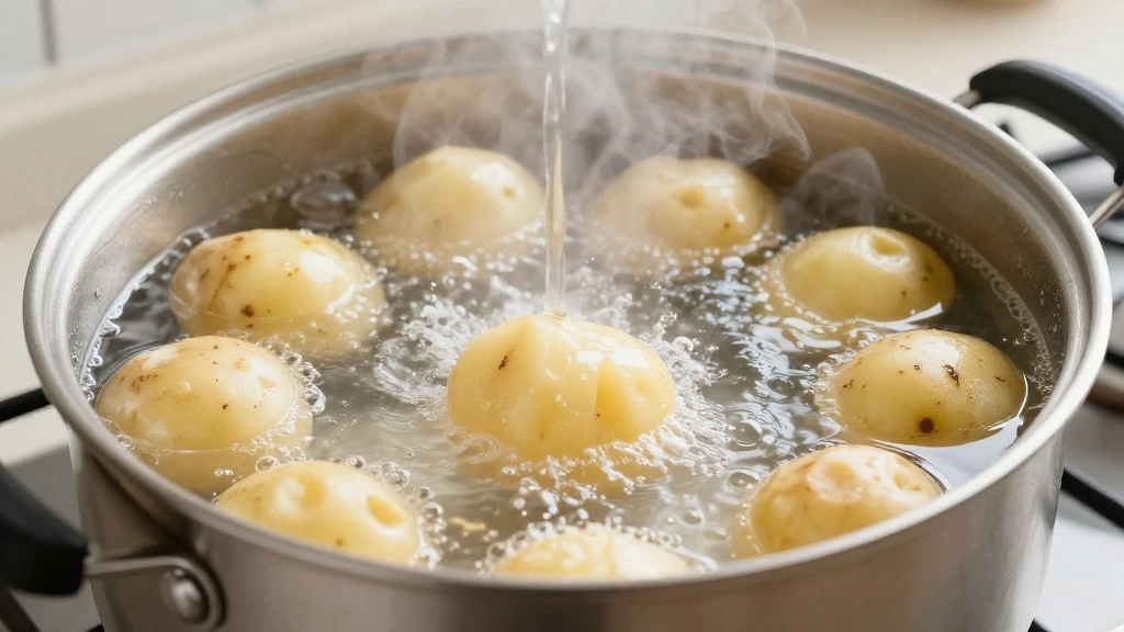 Crispy Roasted Baby Potatoes with Herbs and Garlic - Step 2: Parboil the Potatoes 1