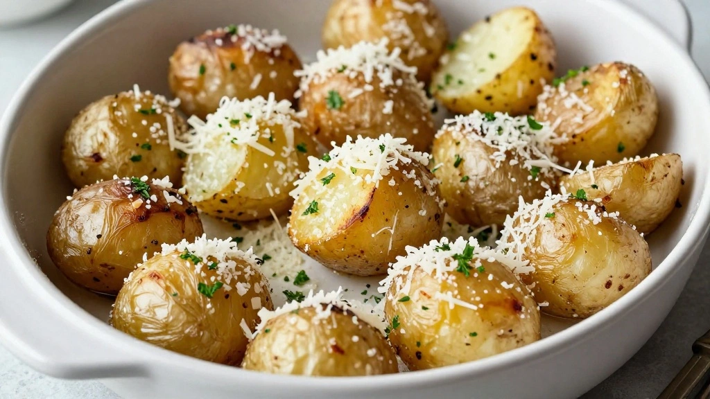 Crispy Smashed Potatoes with Garlic Butter and Parmesan - Step 8: Add Parmesan and Garnish 1