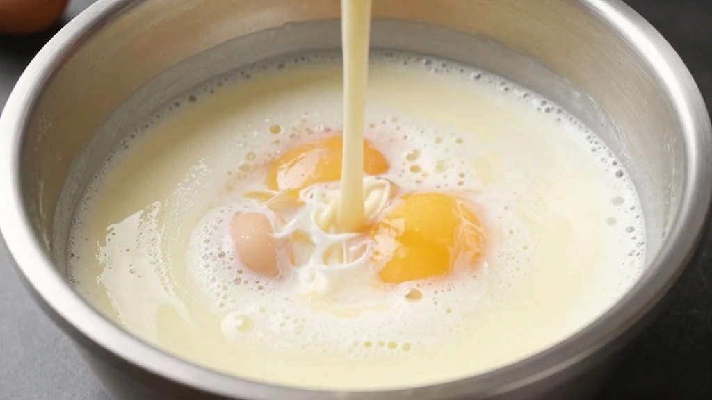 Easy Breakfast Casserole Recipe for Busy Mornings - Step 4: Whisk Eggs and Milk 1