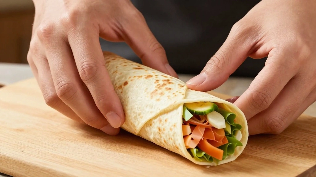 Easy Chicken Wraps for a Quick and Satisfying Lunch - Step 7: Roll the Wraps 1