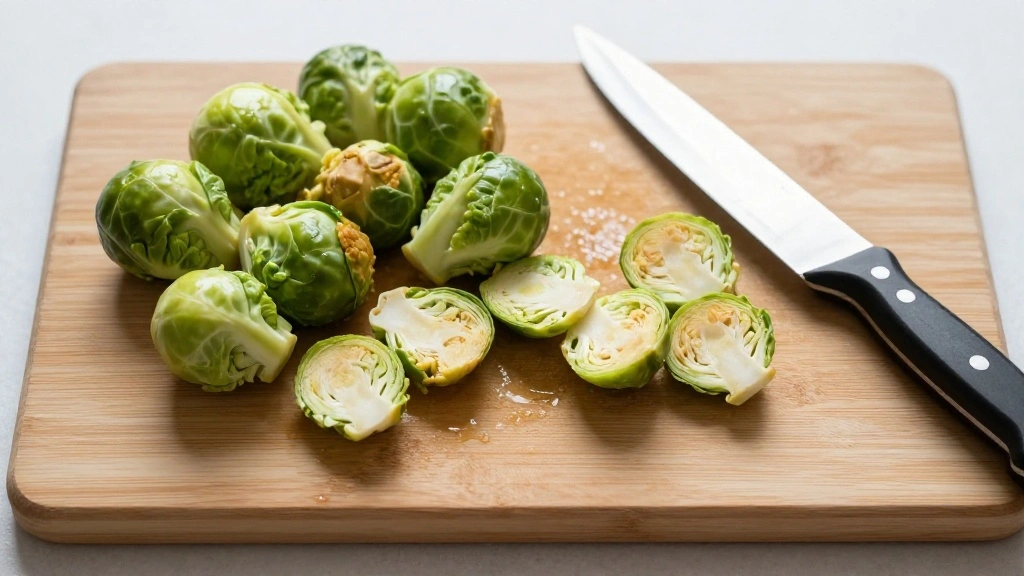 Easy Roasted Brussels Sprouts Crispy and Caramelized - Step 2: Prepare the Brussels Sprouts 1