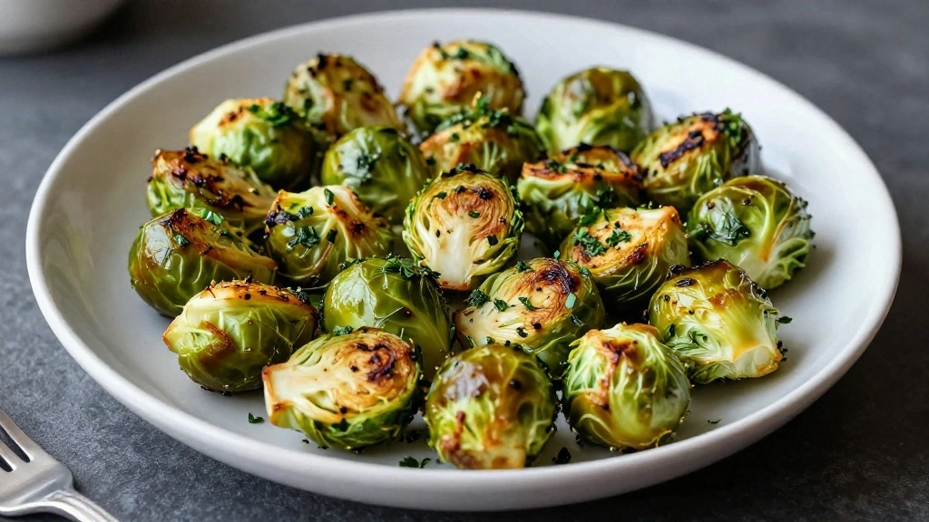 Easy Roasted Brussels Sprouts Crispy and Caramelized - Step 8: Serve the Dish 1